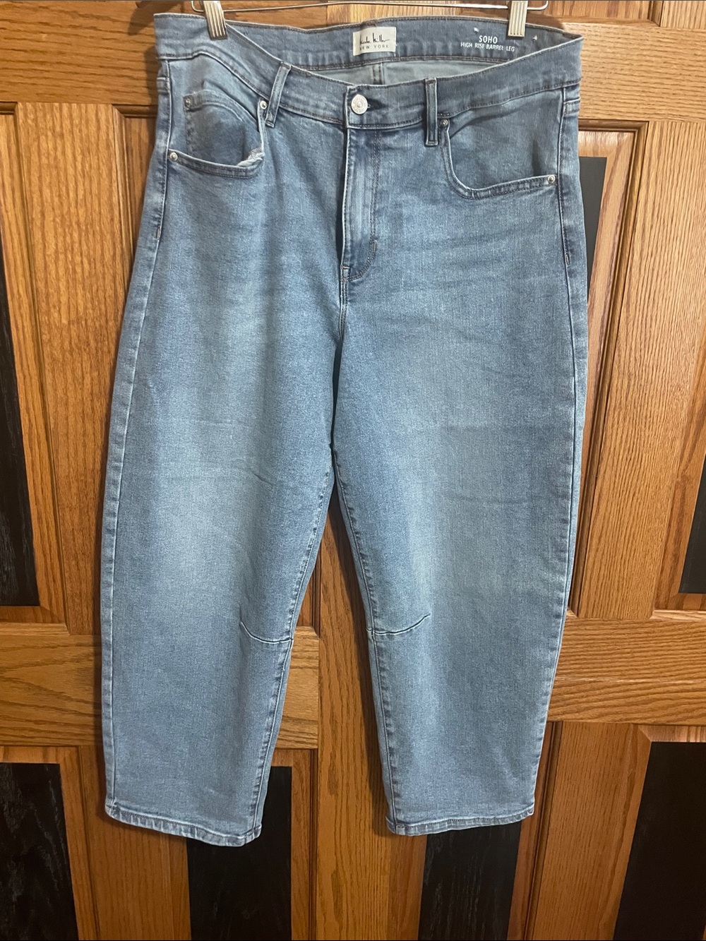 Nicole Miller Women’s  Light Wash High Rise Barrell Leg SOHO Jeans